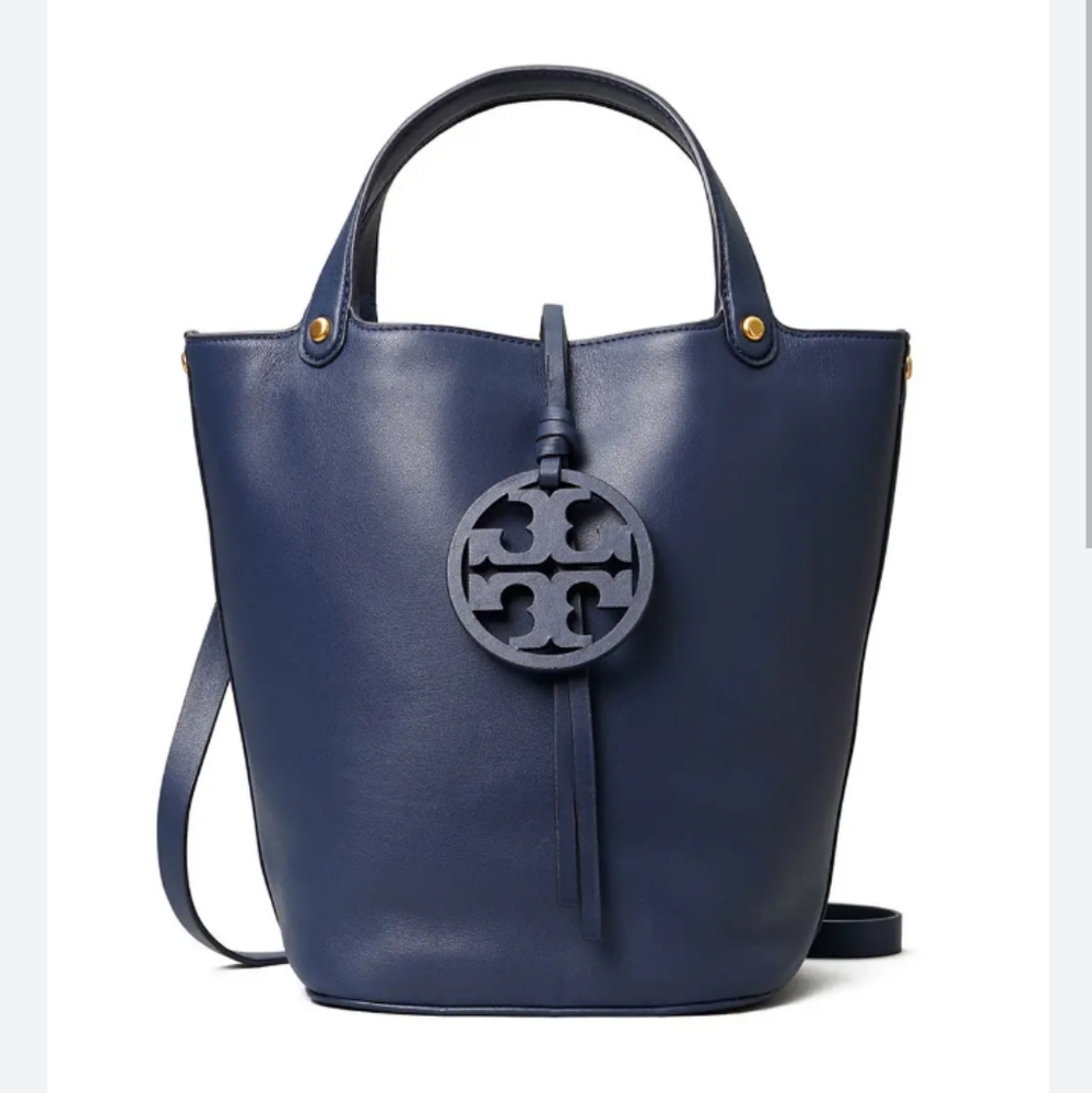 Navy Tory Burch Miller Bucket Bag